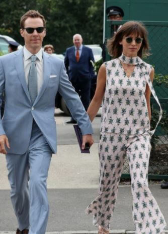 Emily Peacock uncle Benedict Cumberbatch with his wife Sophie Hunter.